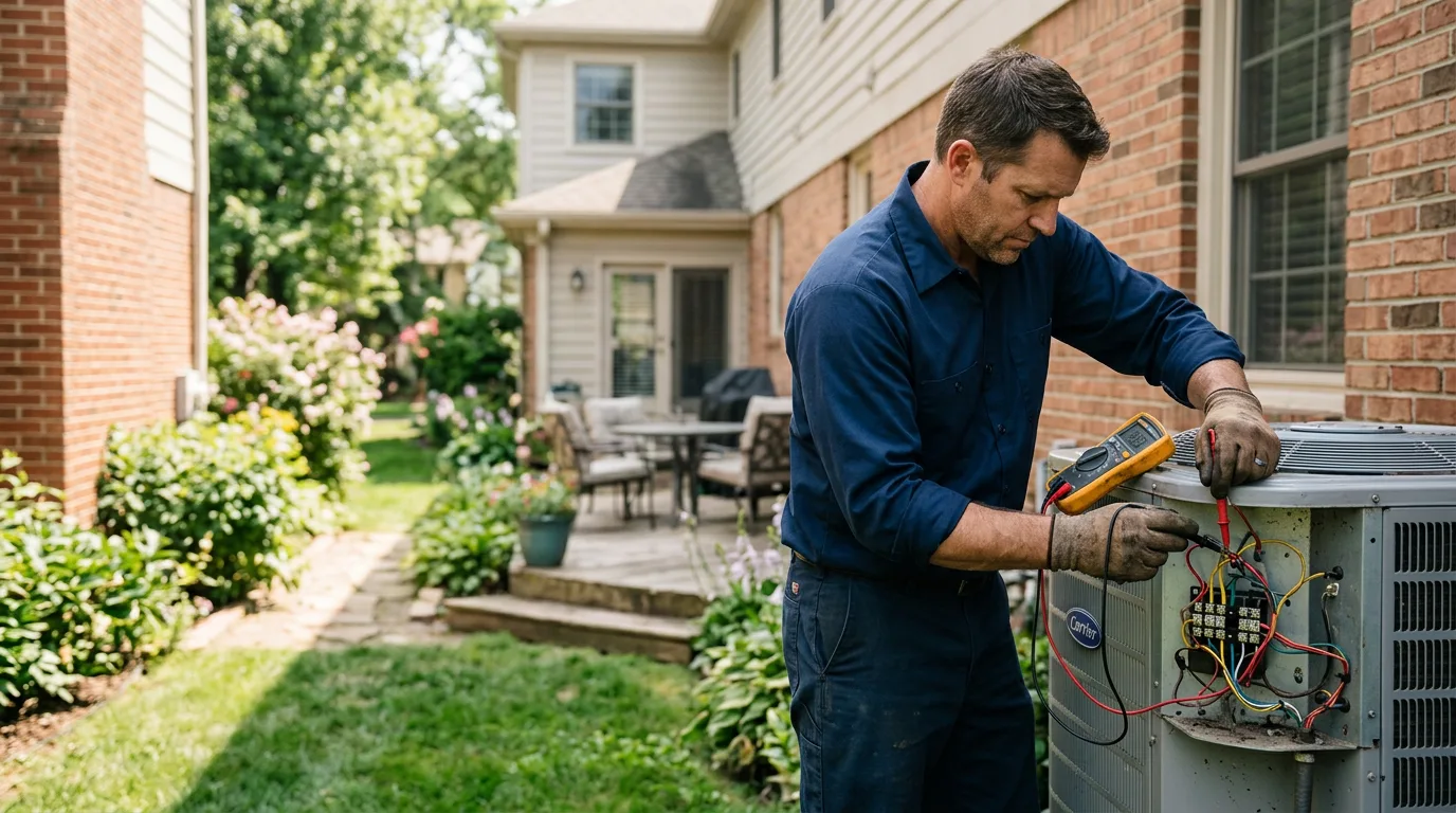 HVAC technician working near New Carlisle, IN